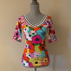 NEW Marc Cain T-Shirt with Flower Print